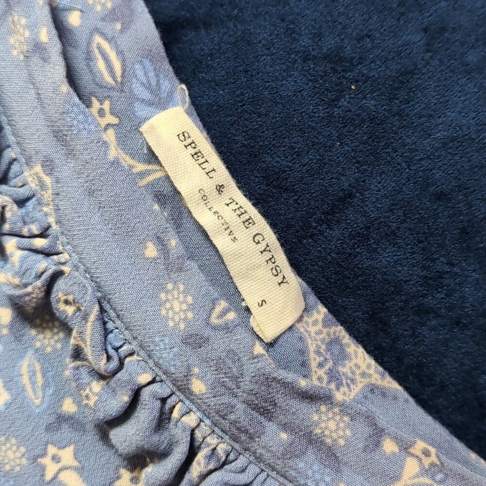 đŞđŤ°đź Spell Celestial Legs Skirt Maxi Skirt Floral Size S HTF Rare - Picture 5 of 7